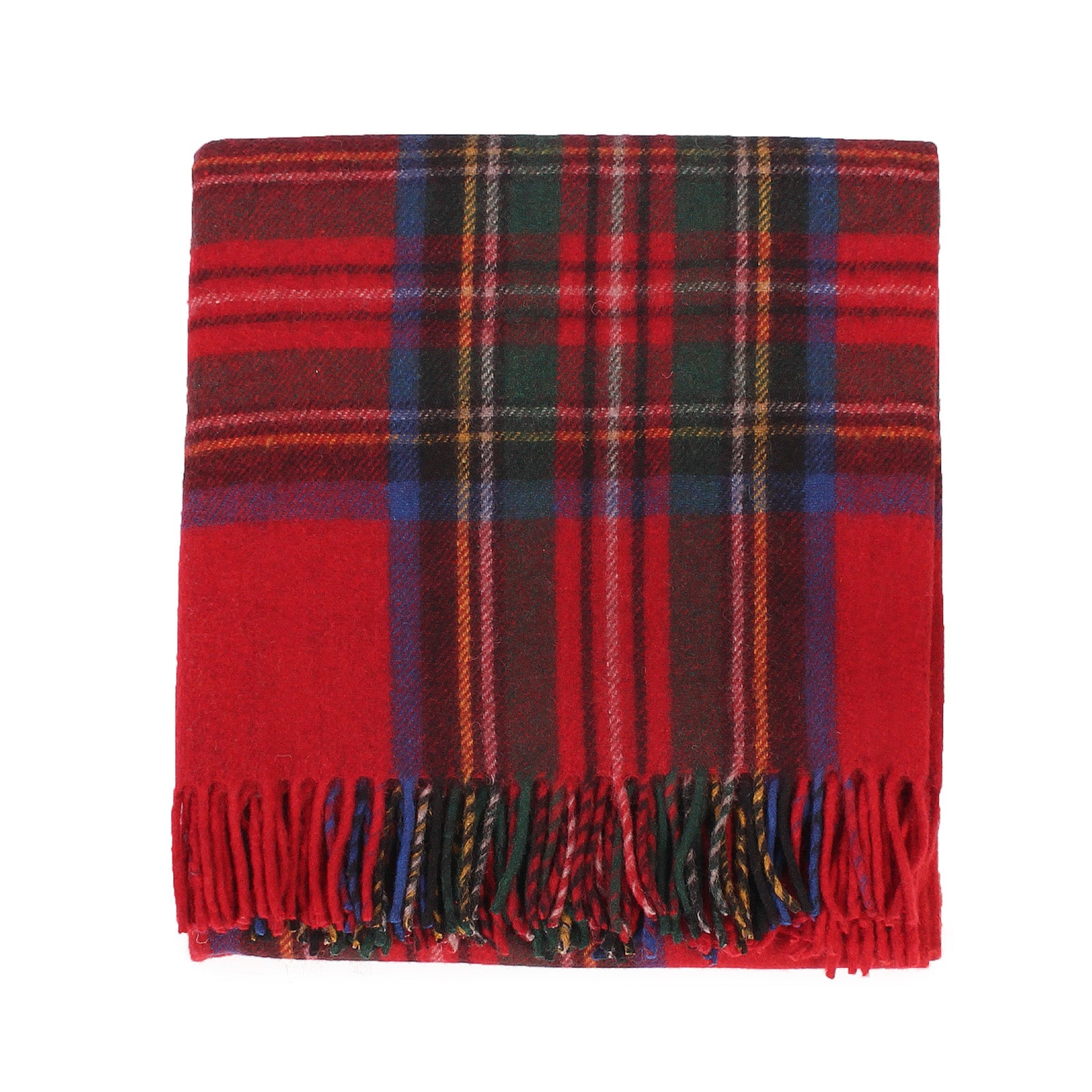 Highland Wool Blend Tartan Blanket / Throw Extra Warm Stewart Royal