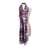 Cashmere Tartan Multicolour Stole Aston/Opal-Coulis