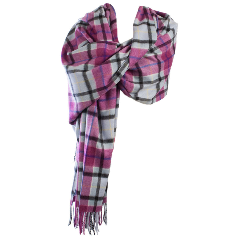 Cashmere Tartan Multicolour Stole Aston/Opal-Coulis