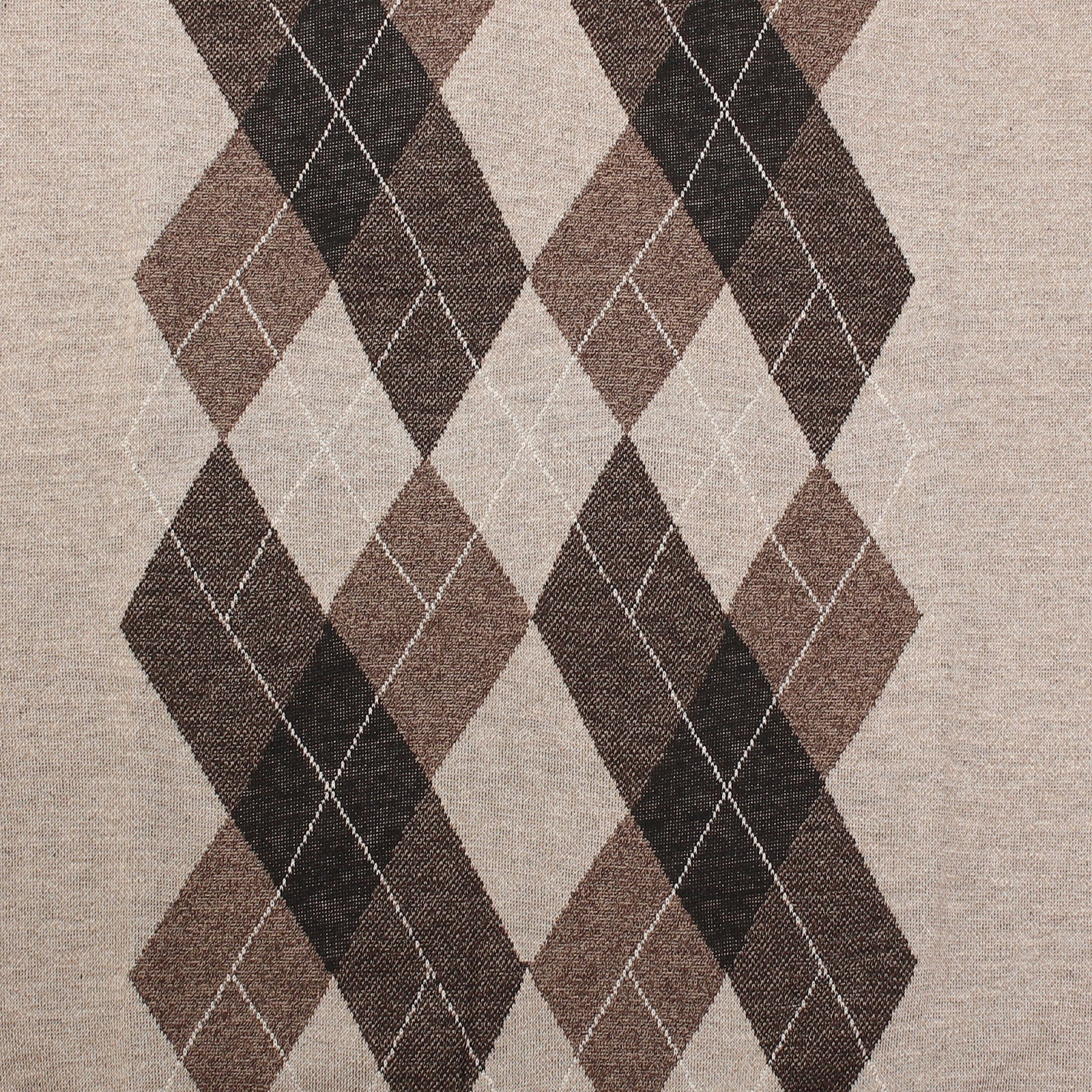 Argyle Ballantrae Jumper V Neck Beige Melange
