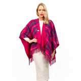 Ladies Cashmere Double Faced Mini Cape Taransay Pink/Pink