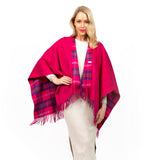 Ladies Cashmere Double Faced Mini Cape Taransay Pink/Pink
