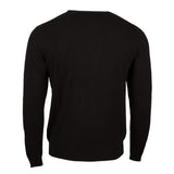 100% Merino Gents V Neck Sweater Black