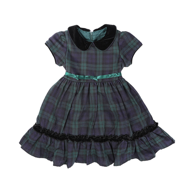 Infants/Girls Full Body Tartan Dress Black Watch