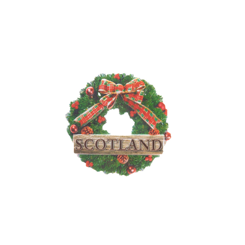 Scotland Christmas Wreath Magnet