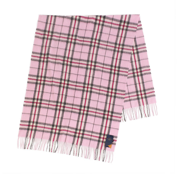 Balmoral 100% Cashmere Woven Stole Thomson Pink