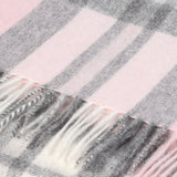 Hos 100% Lambswool Wide Scarf Thomson Pale Pink