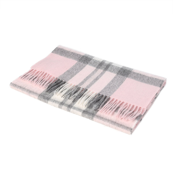 Hos 100% Lambswool Wide Scarf Thomson Pale Pink