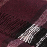 Hos 100% Lambswool Wide Scarf Enlarged Off Ctr Scotty Thom Cabernet