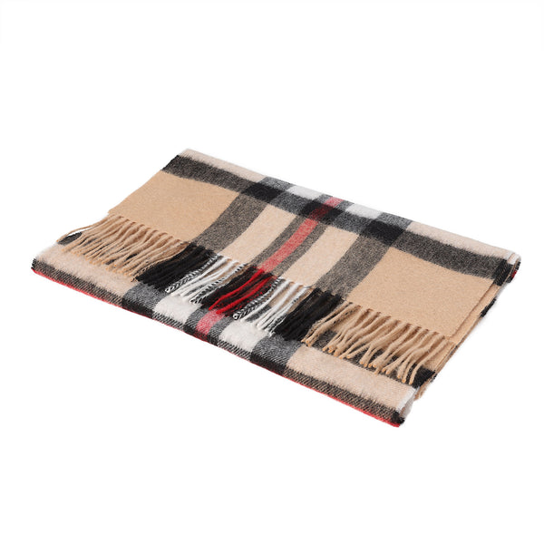 Hos 100% Lambswool Wide Scarf Thomson Camel
