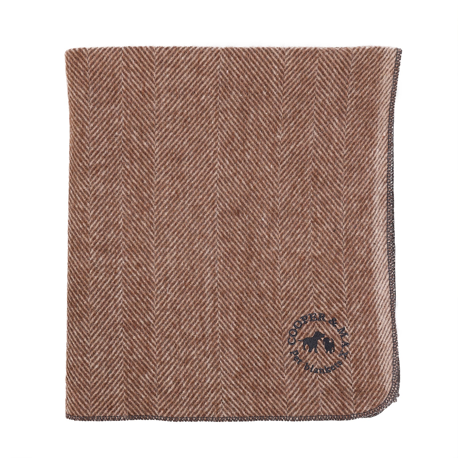 Herringbone Pet Blanket Chestnut Brown