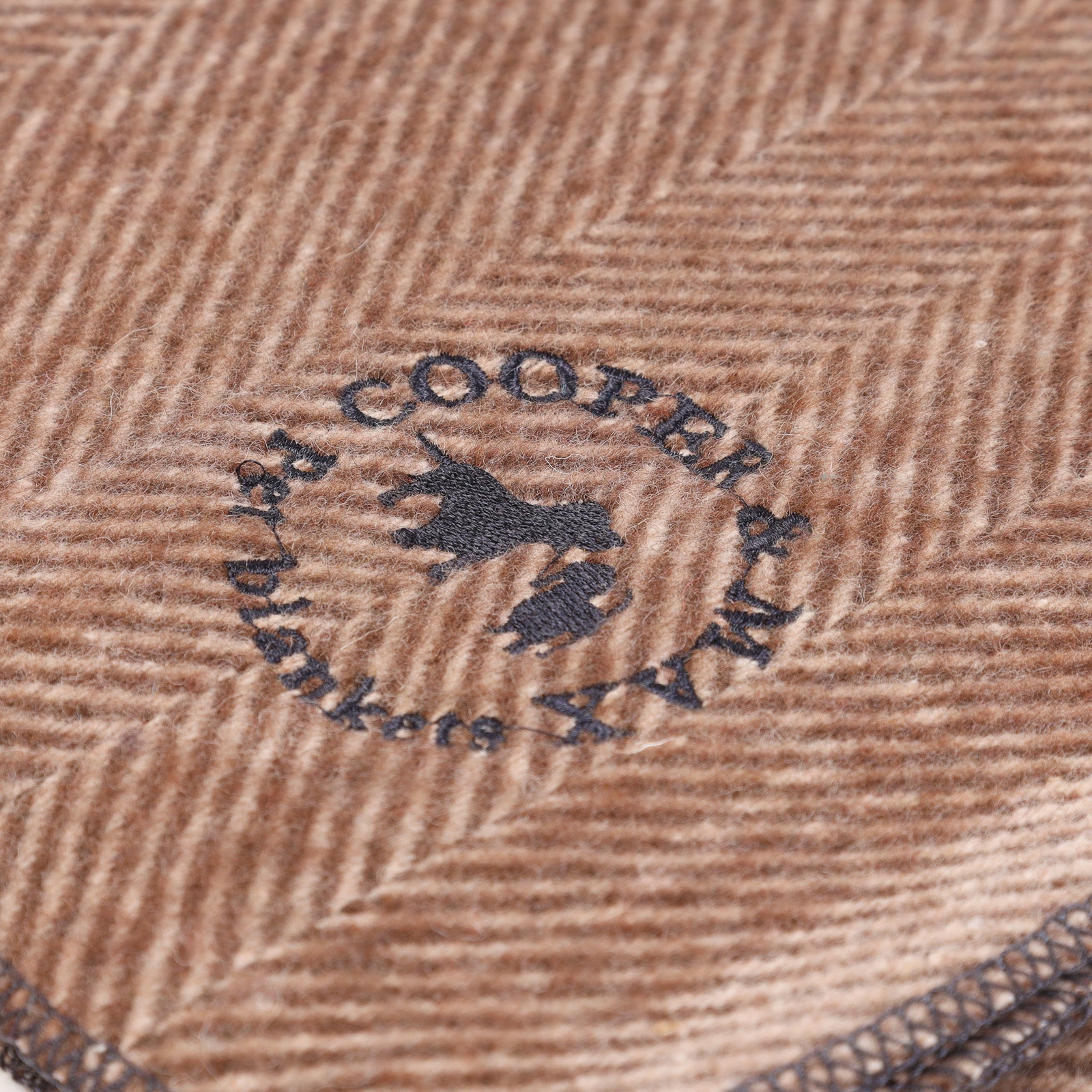 Herringbone Pet Blanket Chestnut Brown