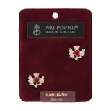 Art Pewter Thistle Earrings January