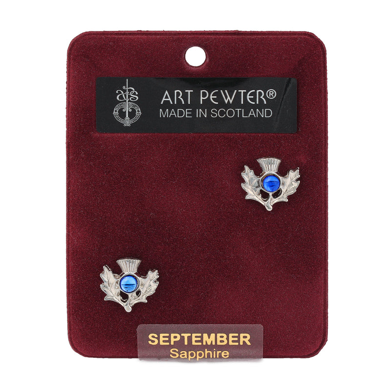 Art Pewter Thistle Earrings September