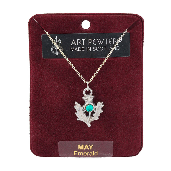 Art Pewter Thistle Pendant May