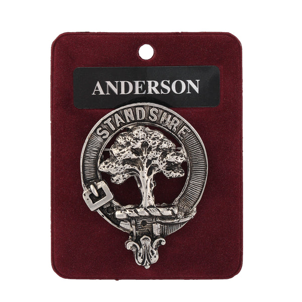 Art Pewter Clan Badge 1.75" Anderson