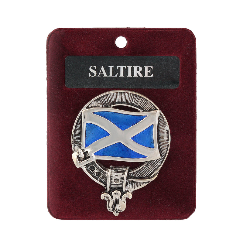 Art Pewter Clan Badge Saltire