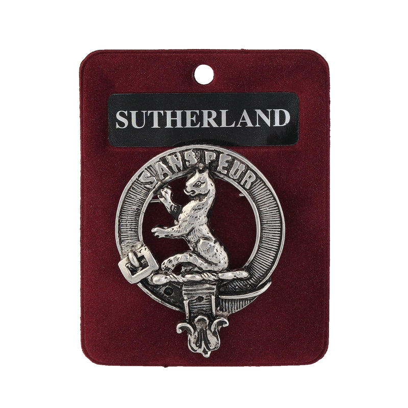 Art Pewter Clan Badge Sutherland