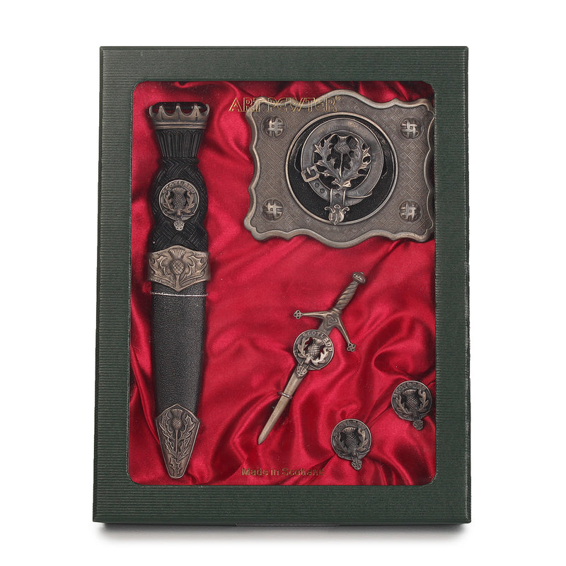 Art Pewter Clan Set Scots Thistle