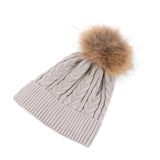 Cable Pom Hat Ft Drift/Natural