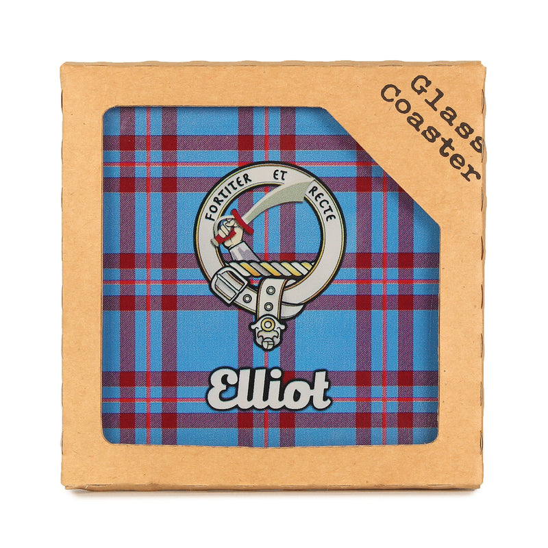Clan Glass Coaster Elliot
