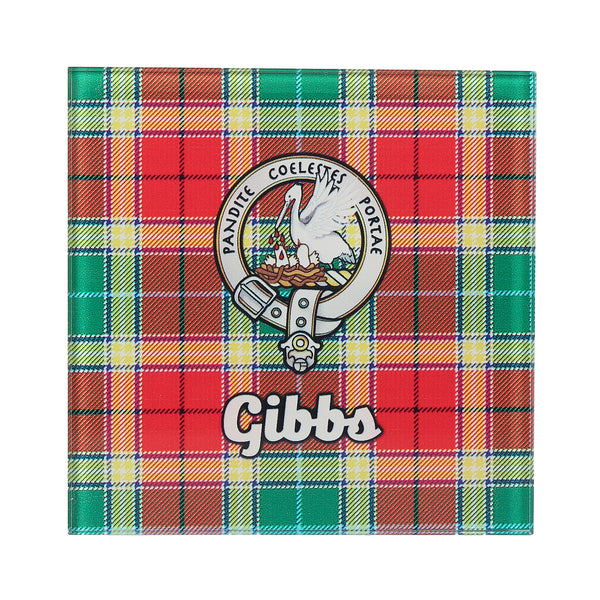 Clan Glass Coaster Gibbs