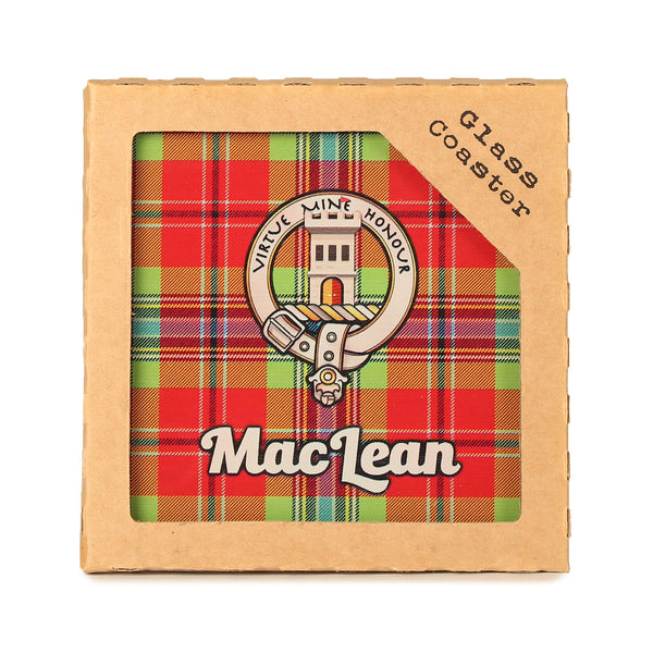 Clan Glass Coaster Maclean