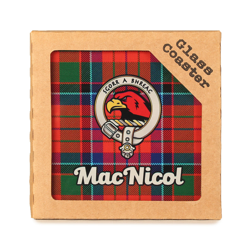 Clan Glass Coaster Macnicol