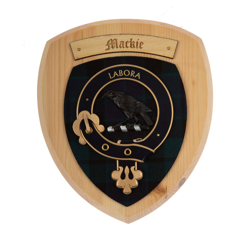 Wooden Clan Crest Wall Plaque Mackie