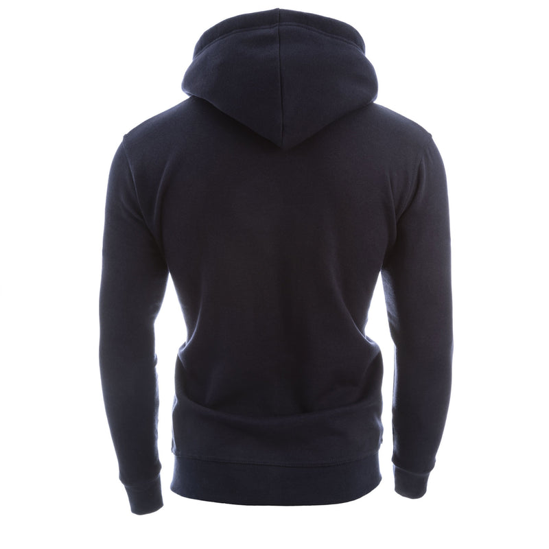 Edinburgh Zipped Hooded Sweatshirt Navy/Grey