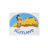 Scotland Piper And Castle Sticker
