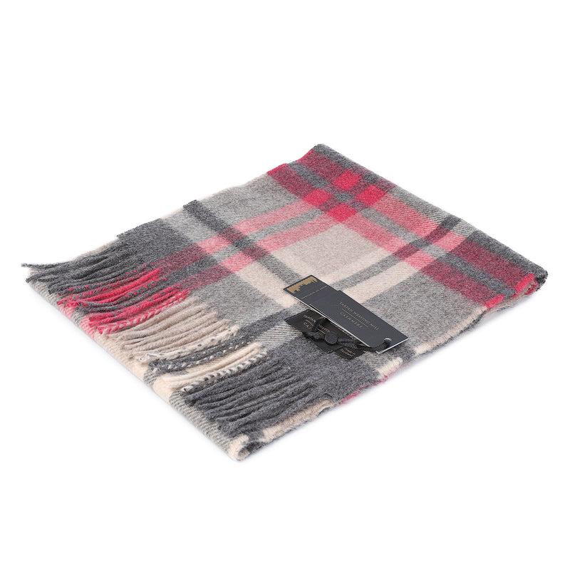 100% Cashmere Scarf Made In Scotland Amplified Ruby