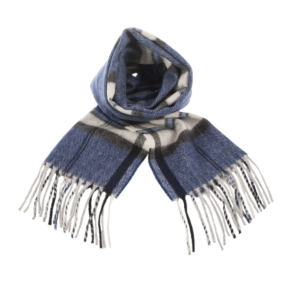 100% Cashmere Scarf Made In Scotland Thomson Navy