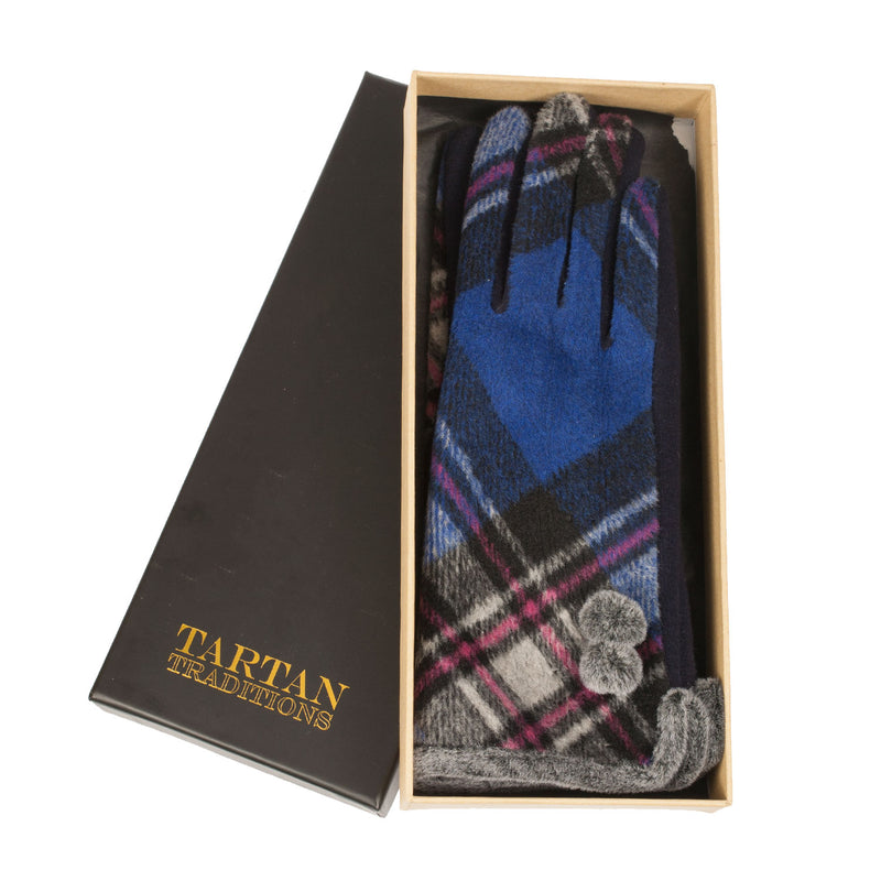 Ladies Tartan Buckle Gloves