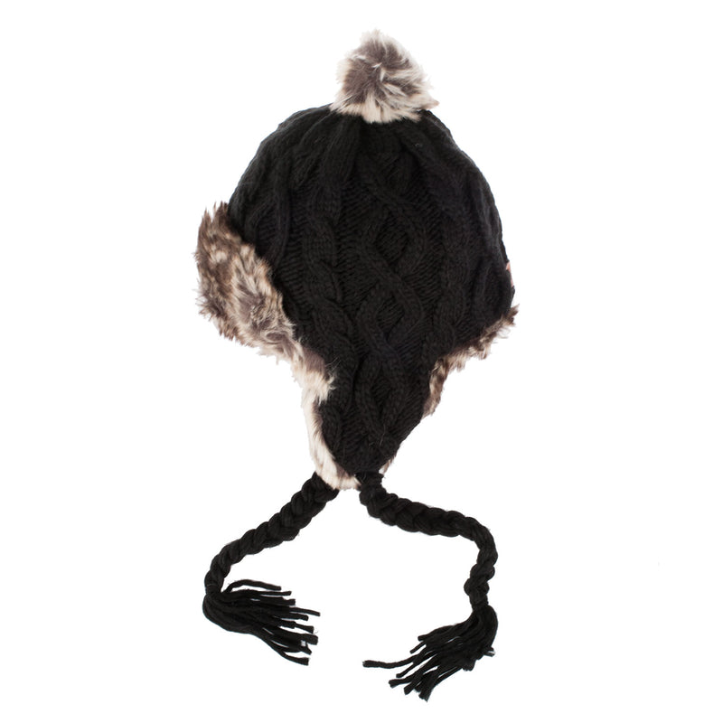 Cable Knitted Trapper Hat