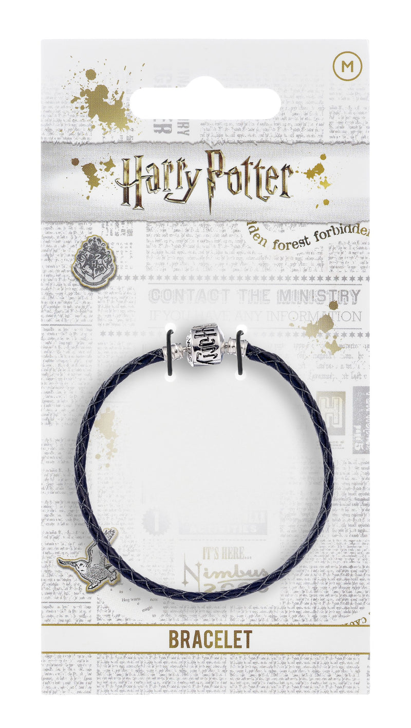 Harry Potter Black Leather Bracelet For Slider Charms - Small 18Cm