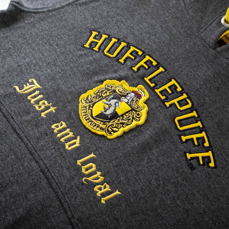 Harry Potter - Hoodie - Hufflepuff Crest Charcoal/Yellow