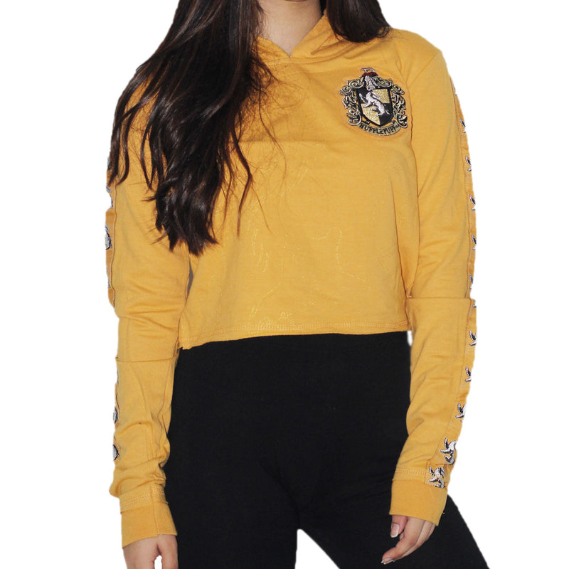 Ladies Hufflepuff Cropped House Hoodie