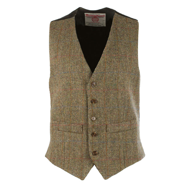 Harris Tweed Men's Wool Waistcoat - Lewis Green