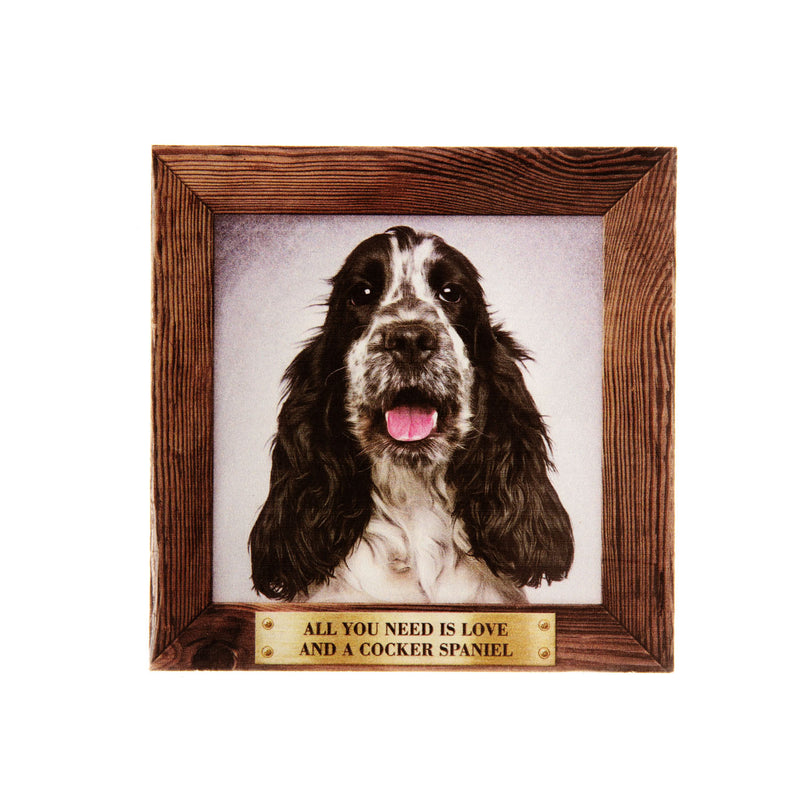 Pet Fridge Magnet Big Cocker Spaniel Black And White