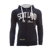 Scotland Zipped Hooded Sweatshirt Navy/Grey