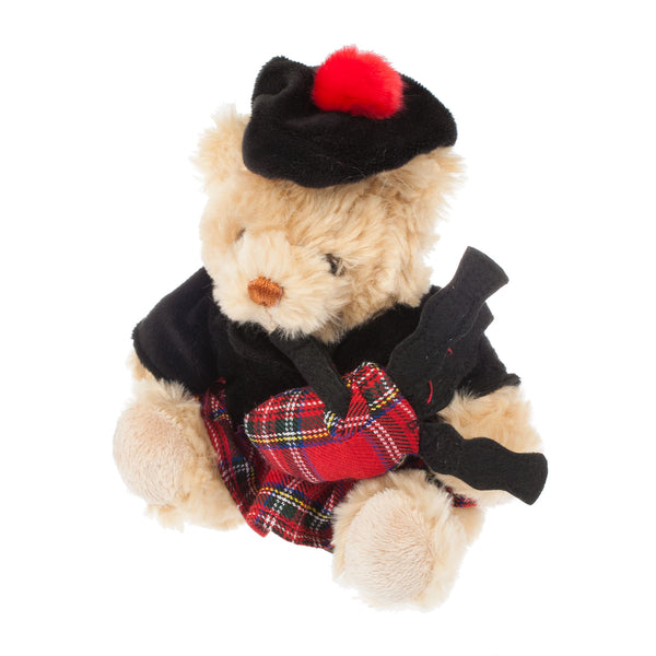 15Cm Scottish Piper Hug Me Bear