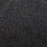 Men's Harris Tweed Stornoway Flat Cap 2012 Grey/Blue Herringbone