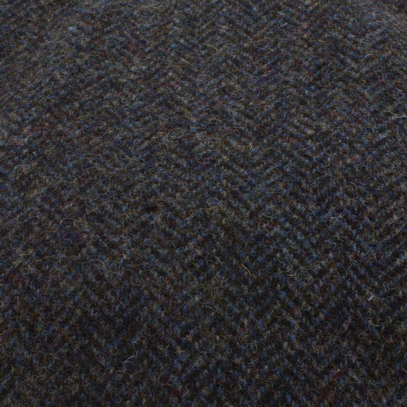 Men's Harris Tweed Stornoway Flat Cap 2012 Grey/Blue Herringbone