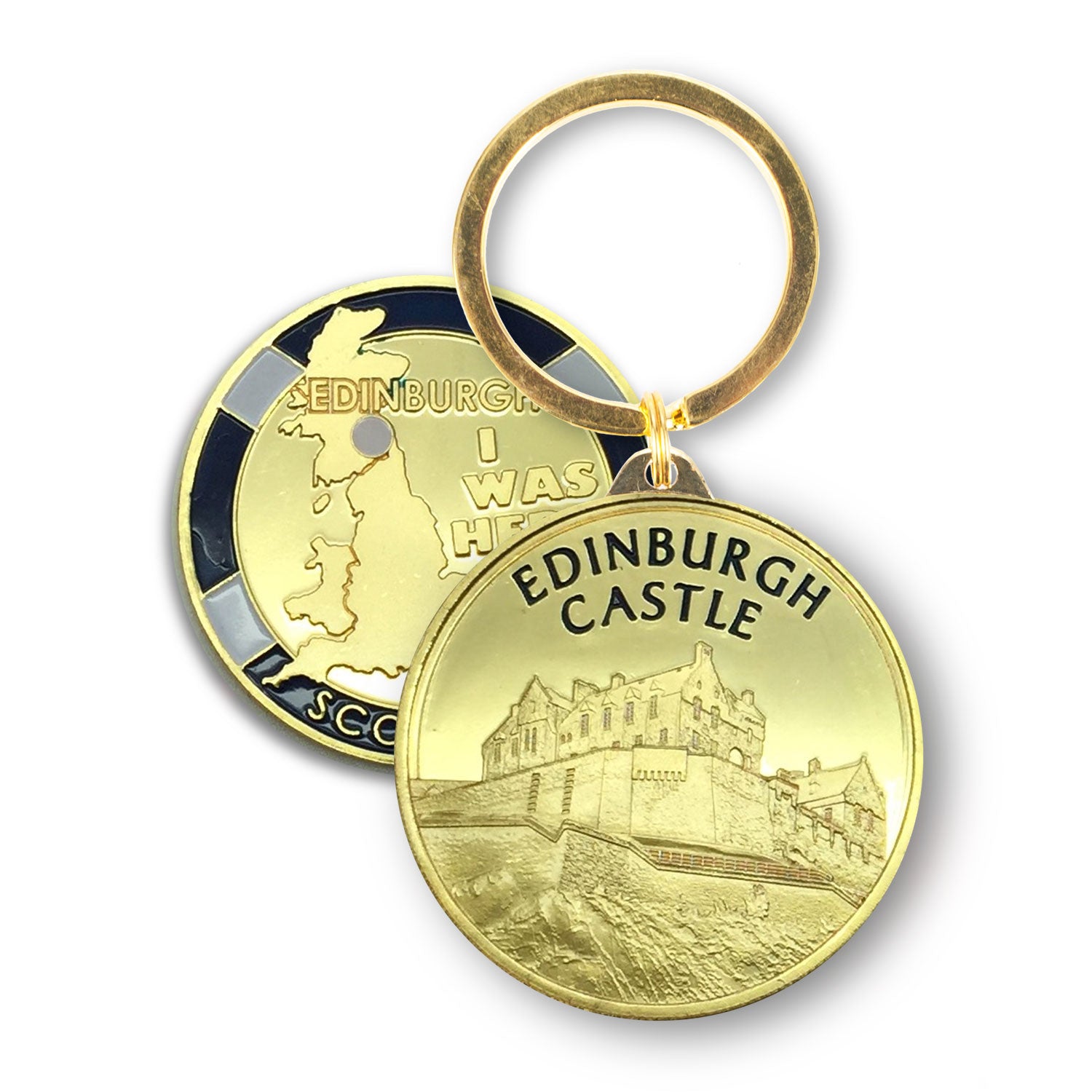 Scotland Souvenir Keyring Edin Castle View 2014