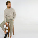 Men's Peregrine Ford Crew Neck Made In England Light Grey
