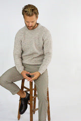 Men's Peregrine Ford Crew Neck Made In England Oatmeal