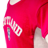 Kids Scotland No 9 T/Shirt Hot Pink With Diamante