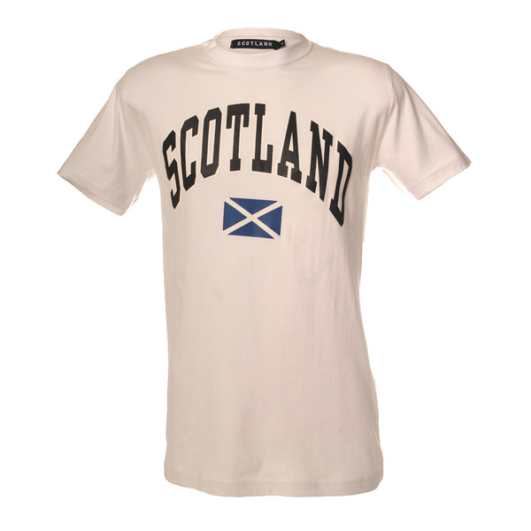 (D) Scotland Harvard Print T/Shirt White