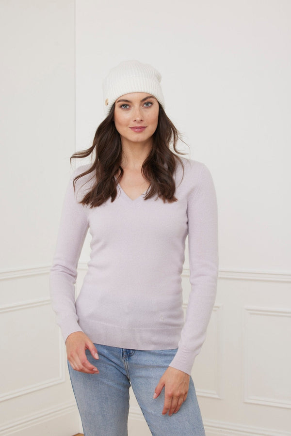 Bardot Rib Turn-Up Hat - Dunedin Cashmere